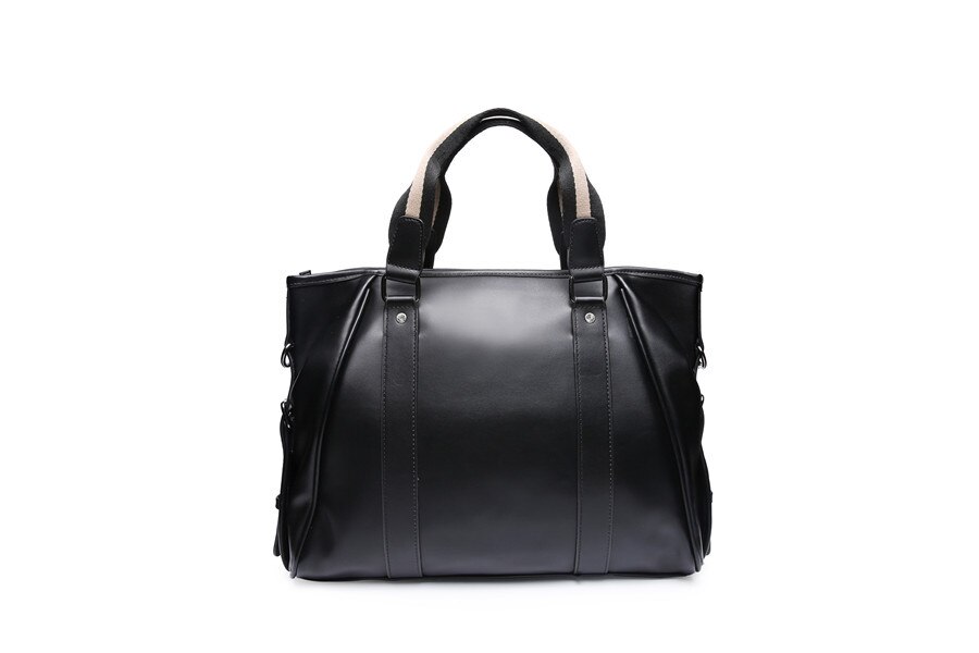 120918 men handbag male large tote man black simple business bag: Default Title