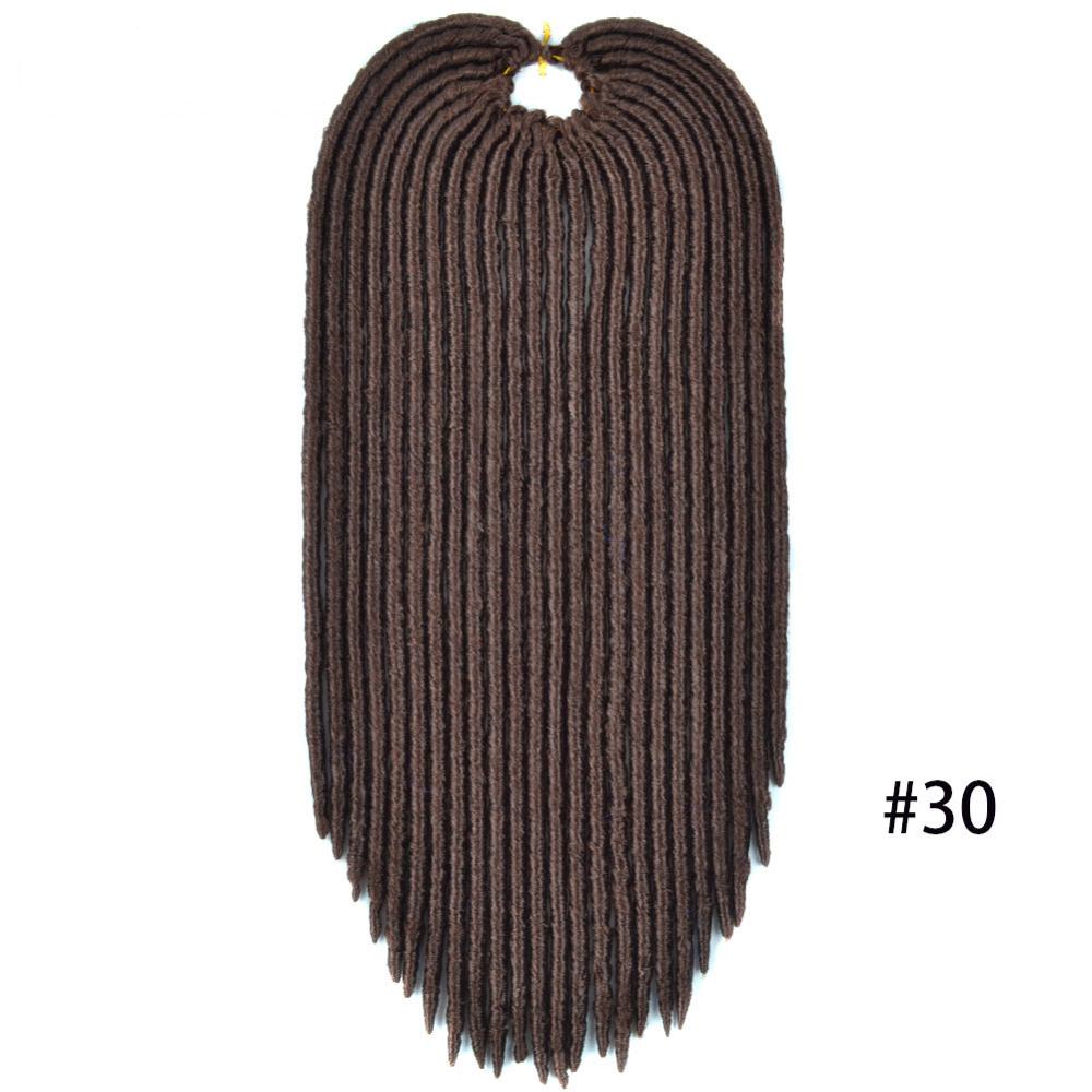 Faux Locks Crochet Braids Hair Synthetic Hair Extensions Braiding Hair Crochet Braids Hair Mixed Color High Temperature Fiber: #30 / 3Packs