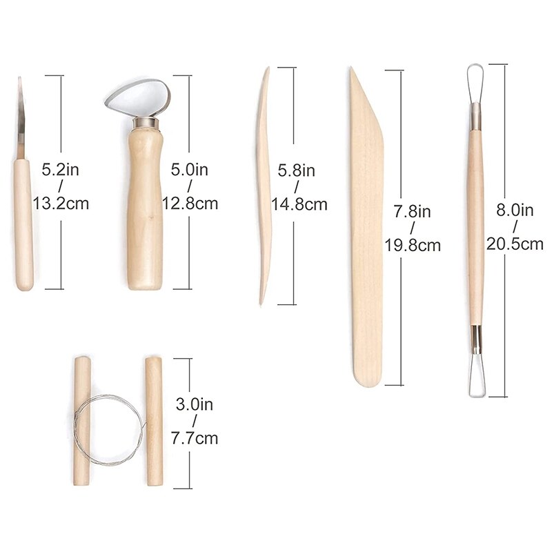 Clay Tools,12PCS Pottery Clay Sculpting Tool Set
