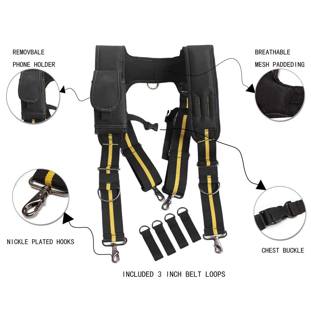 Multifunctional H-shaped Engineering Suspenders Tool Belt The Harness Safe Reduce Reduce Tooling Tool Harness To Waist Weigh
