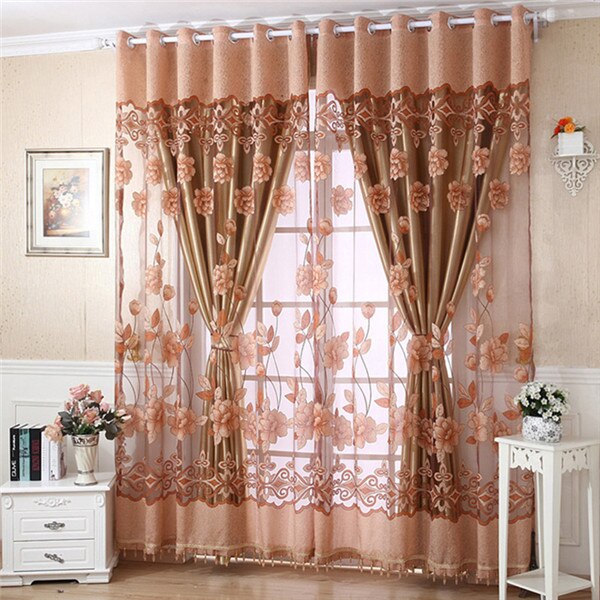 Bloem Tule Deur Decor Gordijn Drape Panel Sheer Sjaal Valletjes Us Voorraad