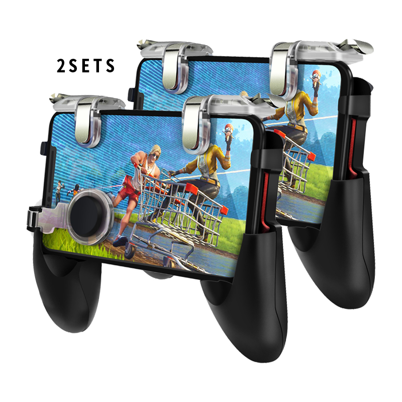 Data Frog Gamepad Joystick For PUBG Button Triggers Equipment Game Controller For iPhone Android Mobile Phone Joystick Gamepad: 2 sets