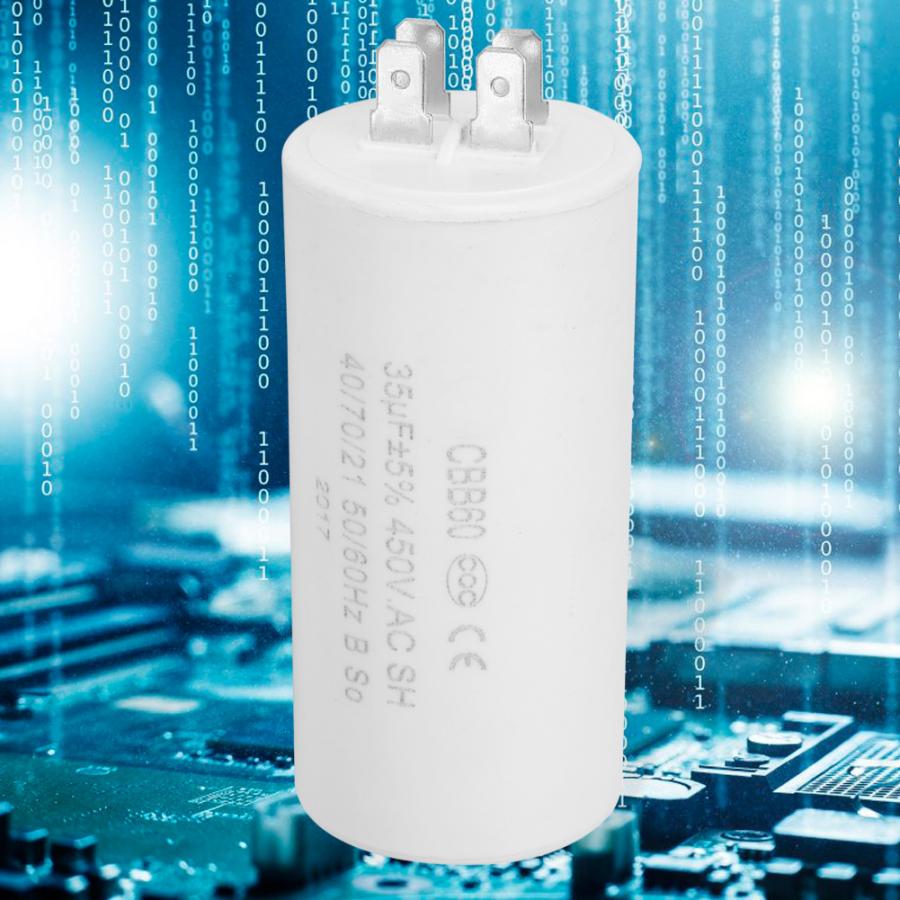 CBB60 capacitor 4-pin 450V motor starting capacitor 35uF ESR0.2 Motor running capacitor Ecological Generator