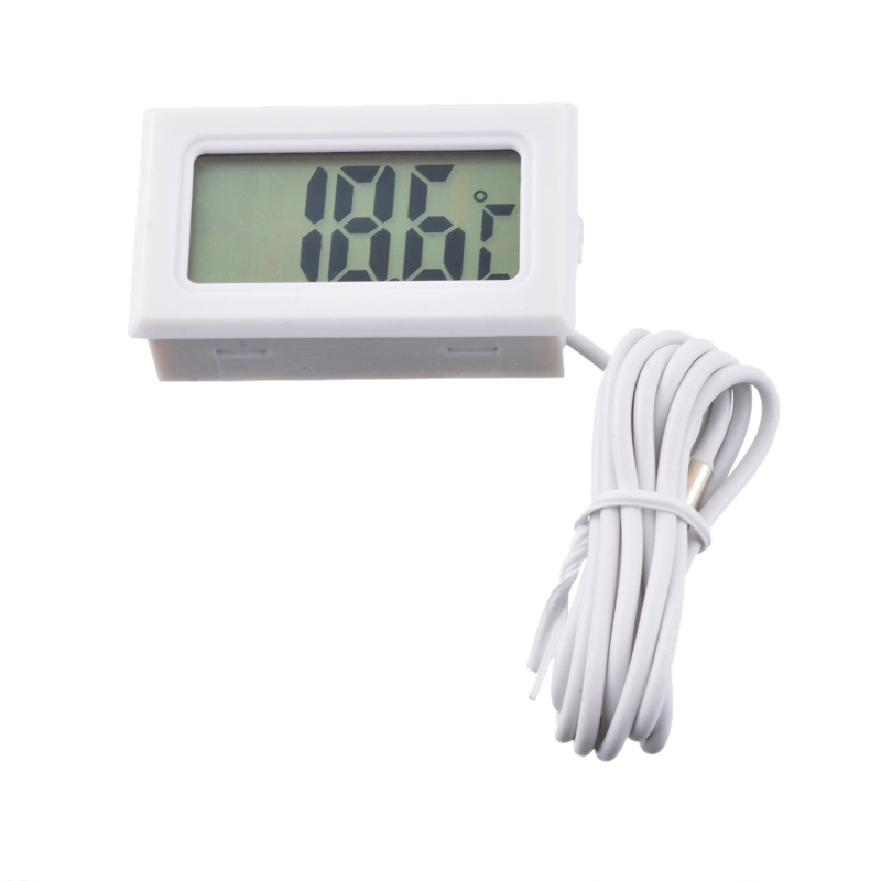 1 Pc 5 M Praktische Mini Thermometer Huishoudelijke Temperatuur Meter Digitale Lcd Display Gratis Bezorging: 1m white
