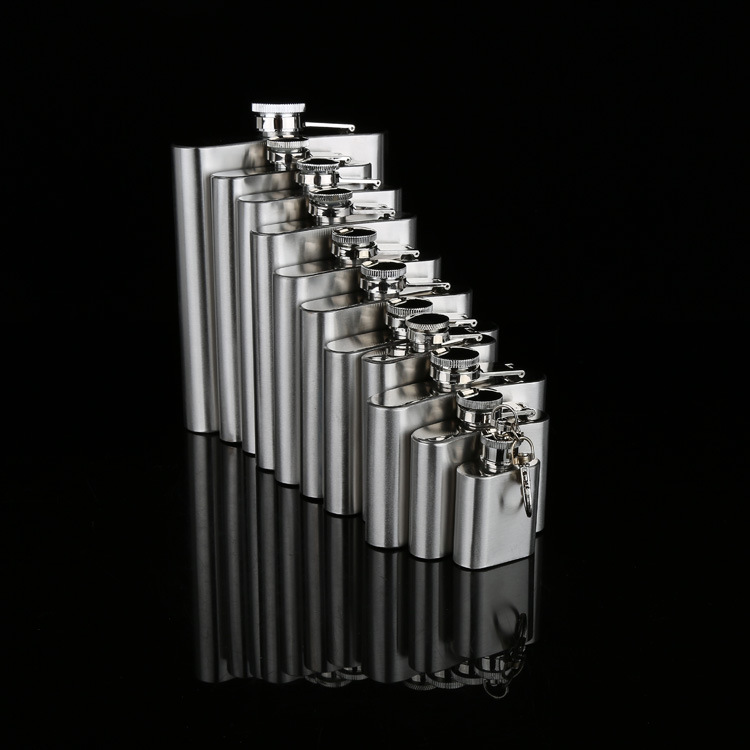 1-18Oz Stainless Steel Hip Flask Liquor Alcohol Whiskey Flask Cap Funnel Bottle Travel Liquid Portable Hip Flask