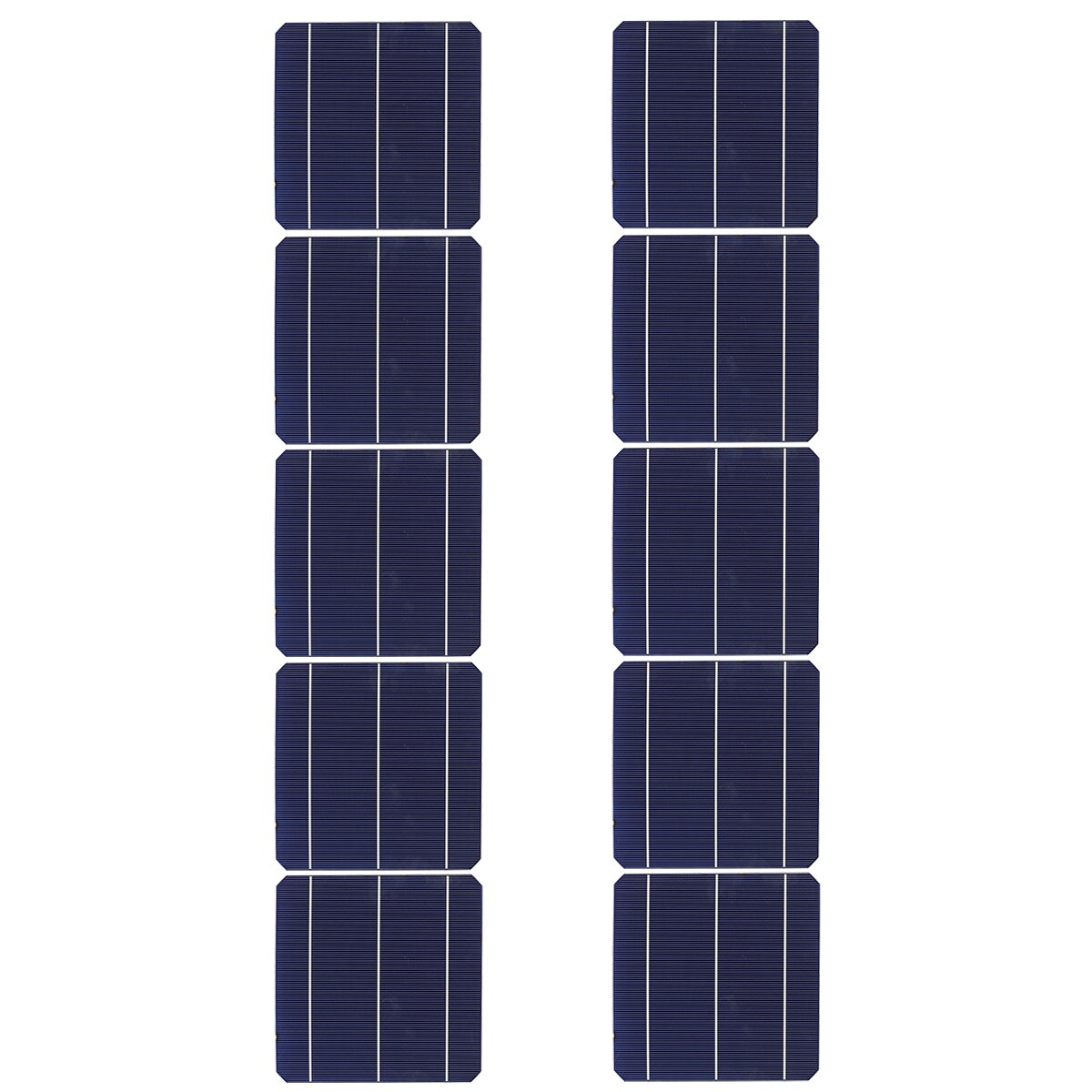 10Pcs 10W 156 * 156MM Photovoltaic Mono Solar Panel Cell Grade A High Efficiency For DIY Monocrystalline Silicon Panel Universal