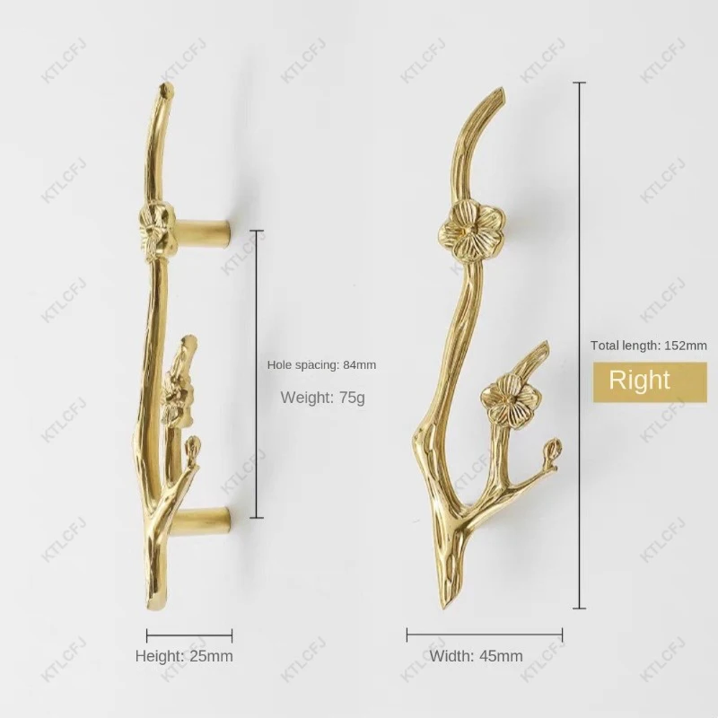 Französischer Türgriff, Bogen, Einzelloch, nordisches Licht, Luxus, Gold, neue Schublade aus reinem Kupfer, europäischer und amerikanischer Stil, Messinggriff: Schwarz/Gold