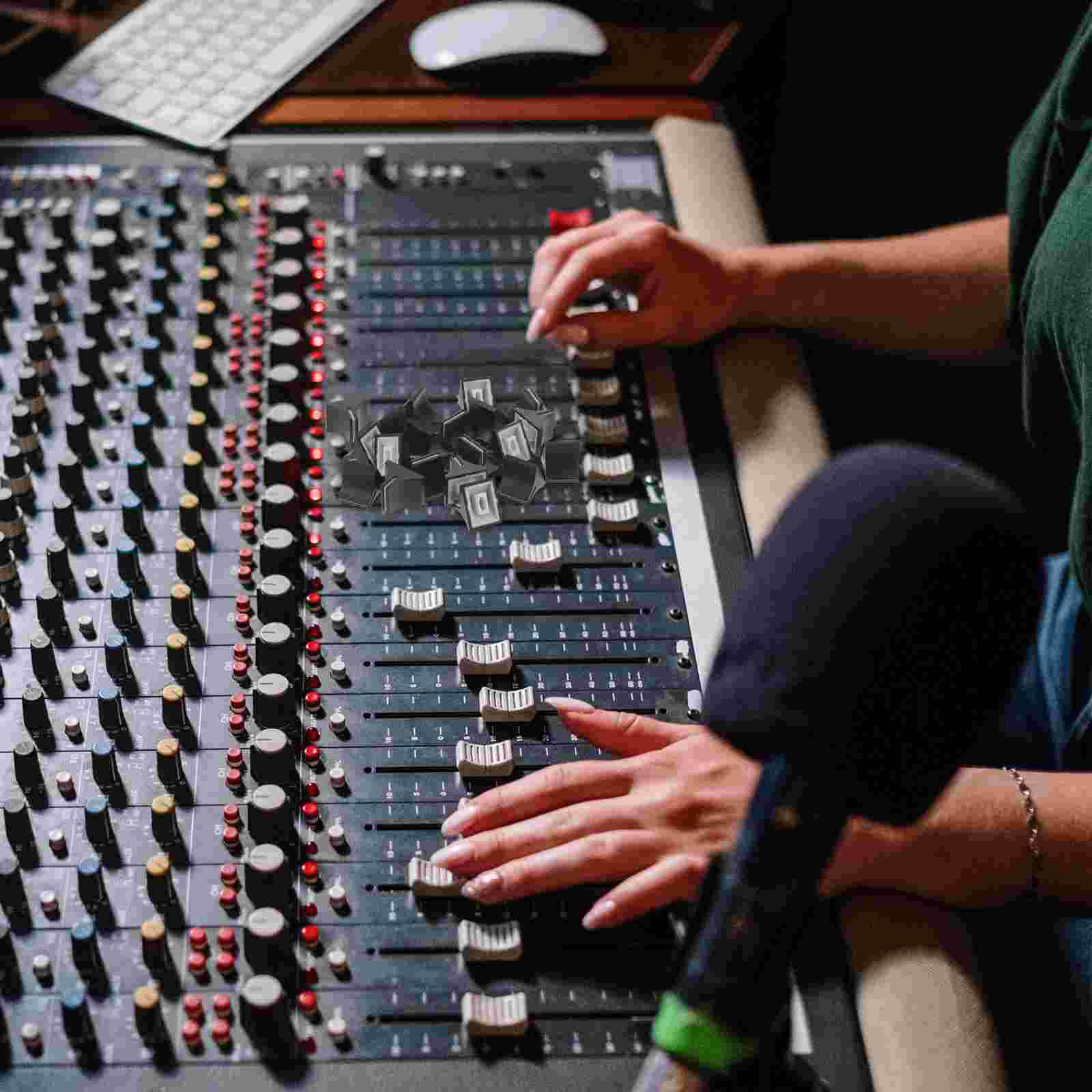 20 stuks Fader Knoppen Slider Console Mixer Vervanging Fader Caps Rechte Sliders