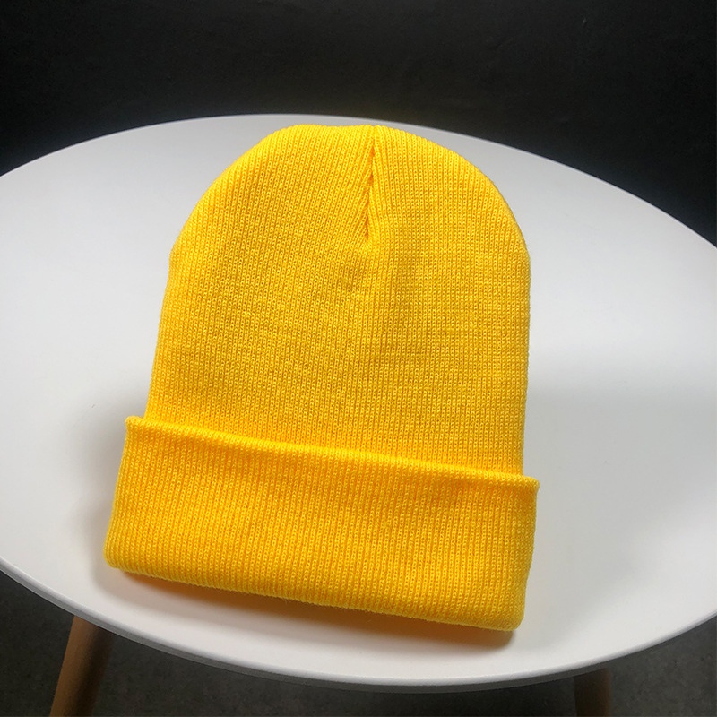Otoño e Invierno clásica hombres y mujeres con el mismo color fluorescente línea cap tejido sombrero lana hip hop sombrero: 07