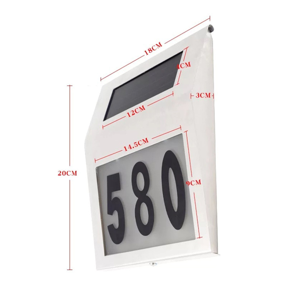 Solar Lights Outdoor solar lamp House Number Sign Lighted LEDs Doorplate Number Light for Home Yard solar garden light