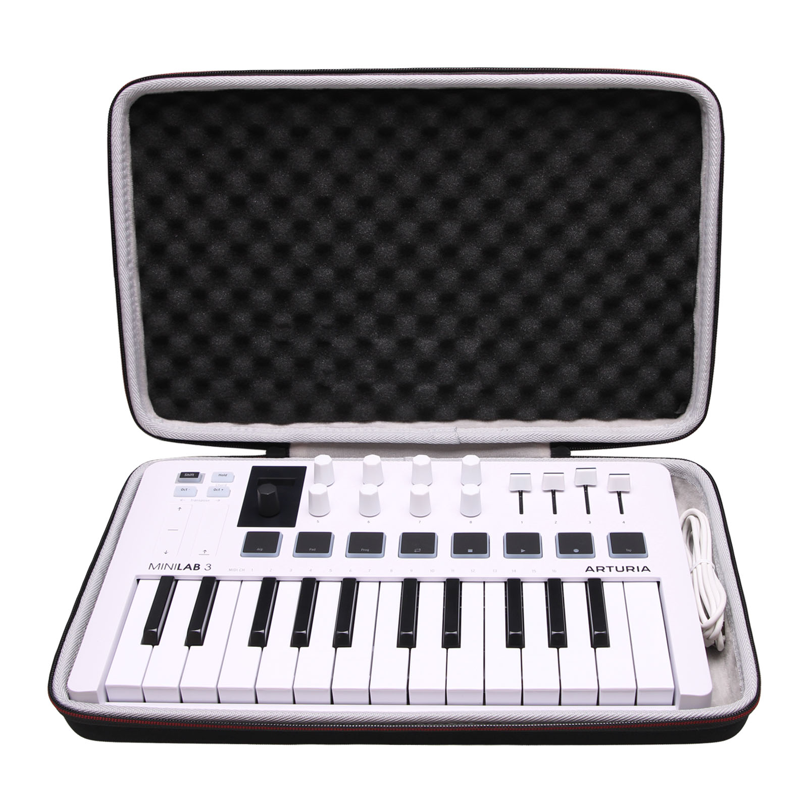 Étui de contrôleur LTGEM pour contrôleur de clavier hybride Arturia MiniLab 3 Mini-sac de transport de protection de voyage de stockage dur