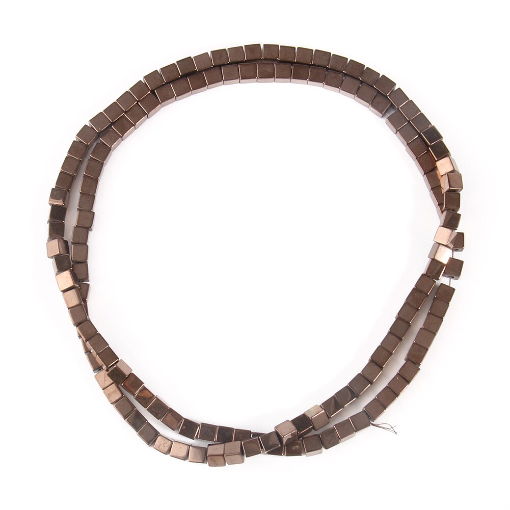 Cube Hematite Stone Beads 2 3 4mm Square Hematite Loose Spacer Beads For Jewelry Making DIY Bracelet Accessories 15''