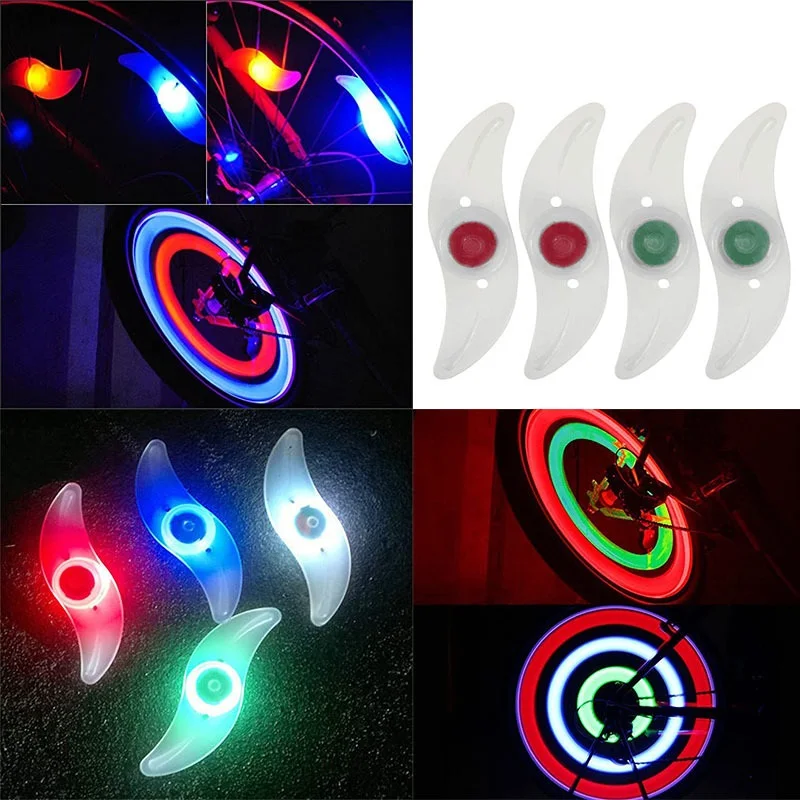 Luz para radios de rueda de bicicleta, luces para neumáticos, 3 modos, LED, resistente al agua, advertencia de seguridad para bicicleta, fácil de instalar, accesorios para bicicleta con batería