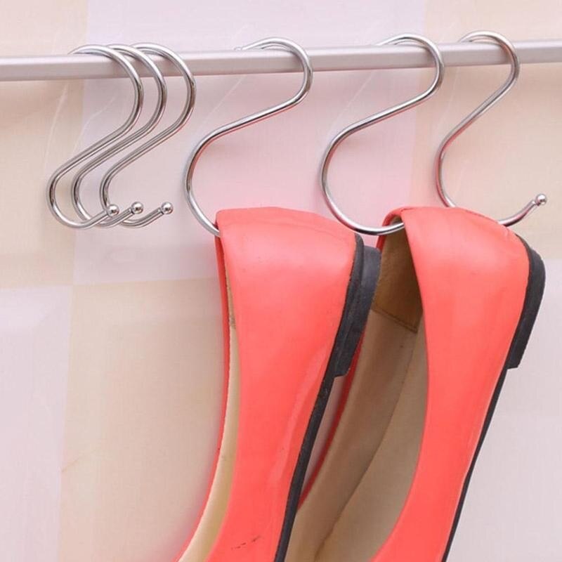 5pcs Hanger Hook Kitchen Hook Steel S Hook Bedroom Organizer Multi-function Railing S Clasp Holder Hooks Hanging Tools