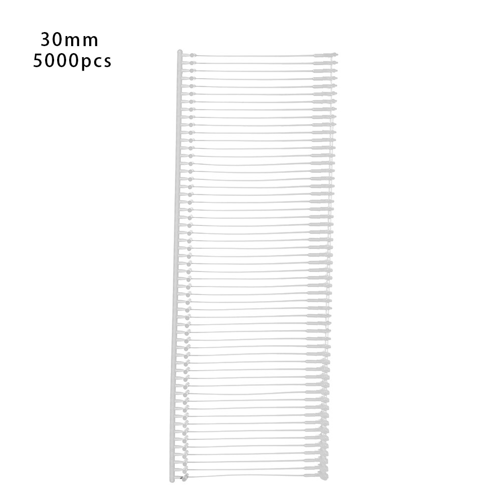 5000 Pcs Plastic Reguliere Standaard Tagging Fasteners Wit Standaard Tagging Weerhaken Bijlagen Geschikt Voor Standaard Tag Apparaten: 30mm