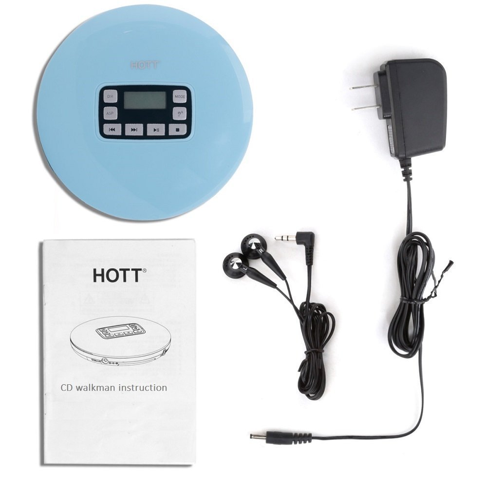 Portable Compact CD Player Support CD-R/CD-RW/MP3, Compact Disc CD Players With LCD Display, Electronic Skip Protection Shock