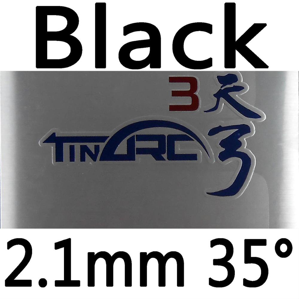 DHS TinArc3 (TinArc 3, TinArc-3) Pips-Im Tischtennis (PingPong) Gummi mit Schwamm: black 2.1mm H35