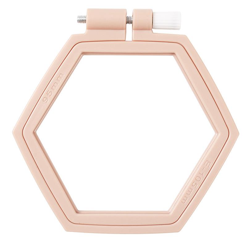 Herramienta de costura, conjunto de marco de aros de bordado de Color madera ovalado redondo, anillos de aro de bordado de plástico para manualidades con aguja de punto de cruz DIY: Beige