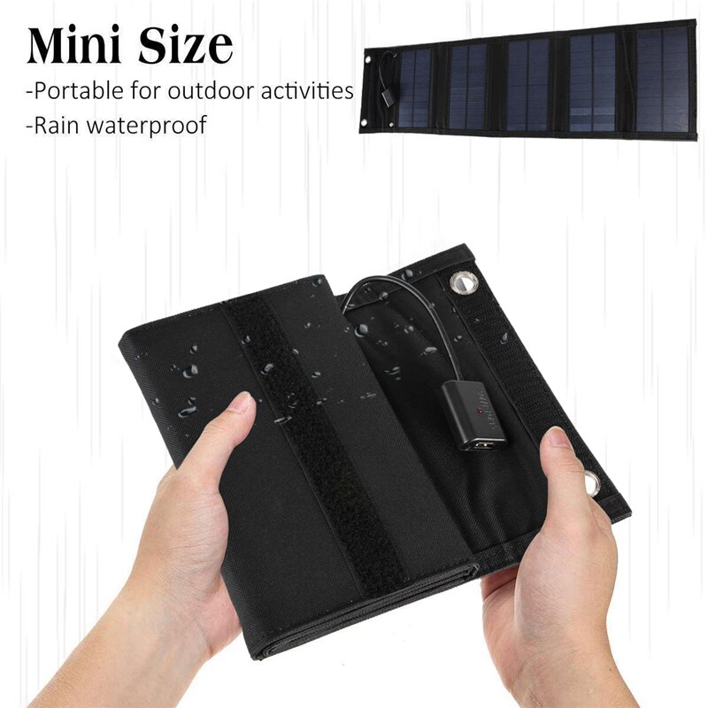 16W 25W Foldable USB Solar Panel Solar Cell Portable Folding Waterproof Solar Panel Charger Outdoor Mobile Power Battery Charger