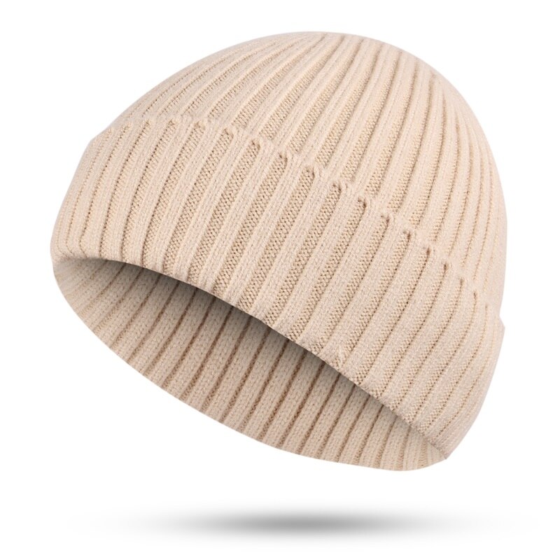 Men's Winter Warm Winter Hats Thick Wool Soft Knit Hats Stylish Casual Beanie Skullies Cozy Cotton Ski warm protect ear hats