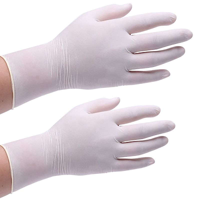 200 Stuks Wegwerp Handschoenen Witte Nitril Rubber Latex Handschoenen Voedsel Laboratorium Cleaning Dikke Handschoenen-100Pcs M & 100 stuks L