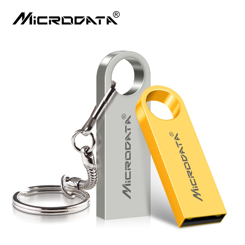 De Metal USB Flash Drive 64 gb thumbdrive 16GB 8GB Pendrive 32gb de memoria Flash de 128gb impermeable Pen Drive 64 gb usb disco en clave