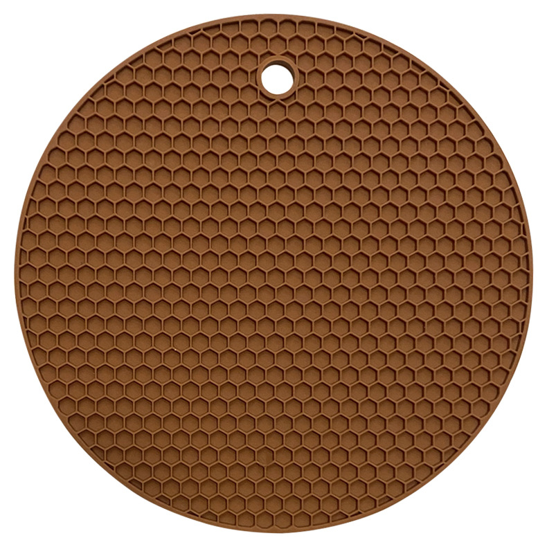 18 cm Ronde Siliconen Mat Coaster Food Grade Materiaal Placemat antislip Tafelmat Keuken Accessoires Gadgets Ronde Cup mat: Duidelijk