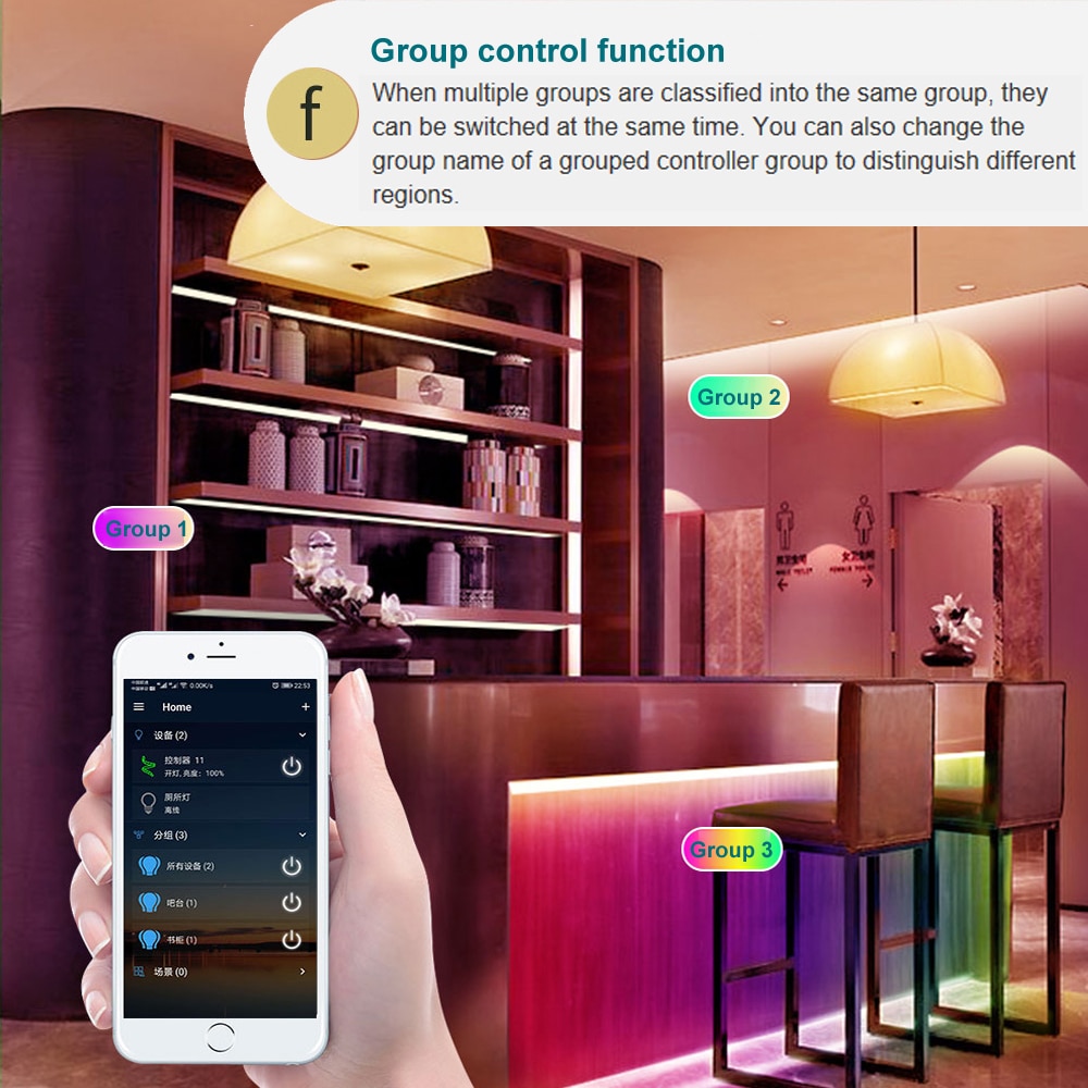 Ledet fleksibel lysstrimmelapplikation 5050 rgb vandtæt 10m wifi smart fjernbetjening dæmpning farve lysstrimmel strømforsyningssæt -2x