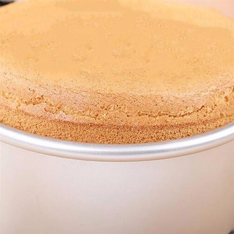2pcs Aluminum Round Bottom Cake Mold Anode Live Bottom Pie Pan Mini Cake Baking Tray Removable Bakeware Dish Base Cake Tools