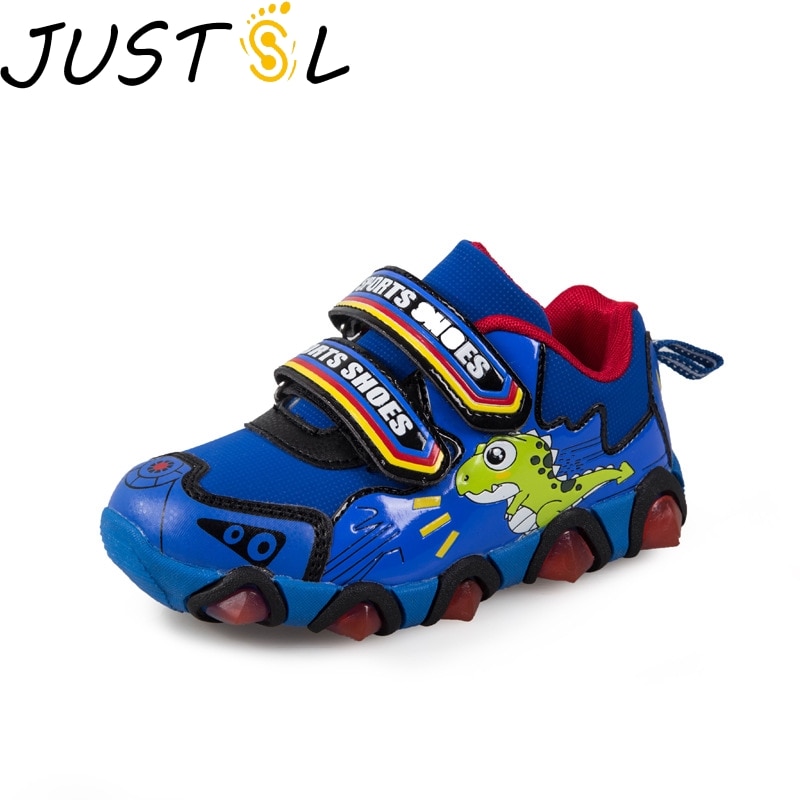 Baskets de Sport à lumières pour enfants | Nouvelles chaussures de Sport style dinosaure, baskets à la pour garçons et filles, taille 26-31