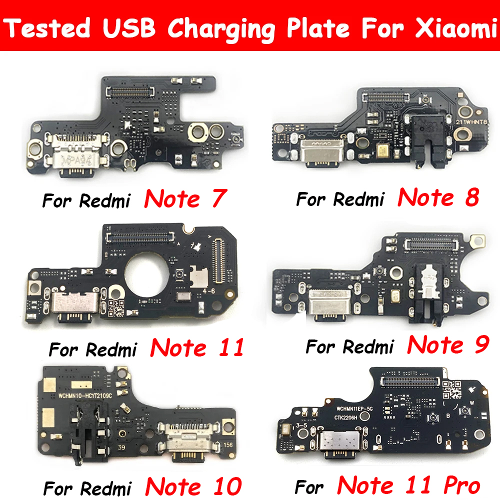 USB Charging Connector Port SUP Board Dock Flex Cable For Xiaomi Redmi Note 5 5A 6 7 8 9 Pro 8T 9S conector de carga atacado