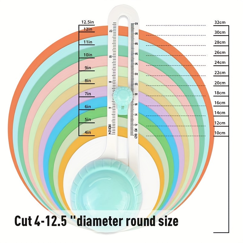 Circular Paper Cutter Scrapbook Cards Circle Shape Cutter DIY Round Cutting Knife 360 Rotary Circle Cutter