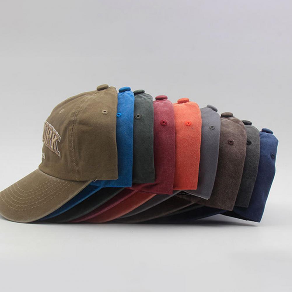 Baseball Hats Letters Casual Unisex Retro Style Perforated Baseball Cap Sport Ponytail Caps Adjustable