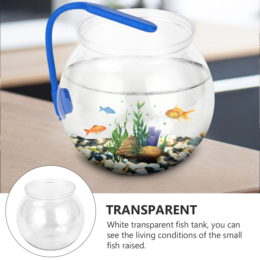 4Pcs Household Goldfish Bowls Transparent Fish Bowls Decorative Fish Aquariums Fish Accessory