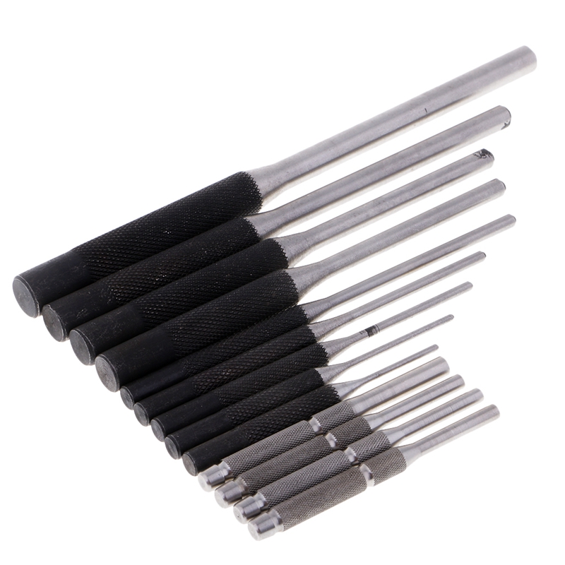 9Pcs Roll Pin Punch Set And 4Pcs Hollow End Starter Punch Tool With Red Case