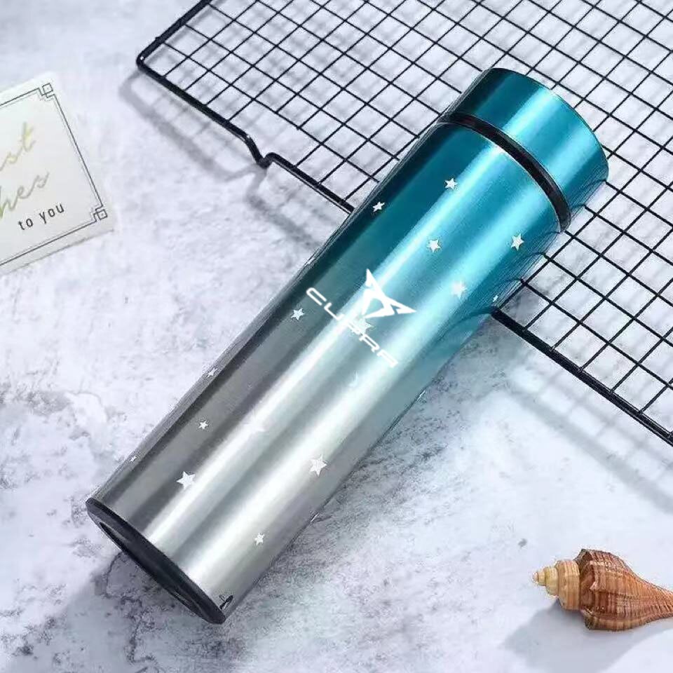 500Ml Intelligente Thermos Temperatuur Display Roestvrijstalen Vacuüm Water Cup Voor Bolero Salsa Tango Cupra-Alleen Cupra R cupra: Wathet Blue