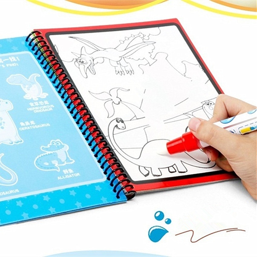 DIY Montessori Painting Drawing Board For Kids Toys Coloring Book Doodle & Magic Pen Magic Water Drawing Book