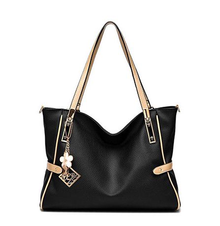 Bolso de mano de gran capacidad para mujer, bandolera con lentejuelas, temperamento de Reina, ZHP20-C Simple, novedad de: Black