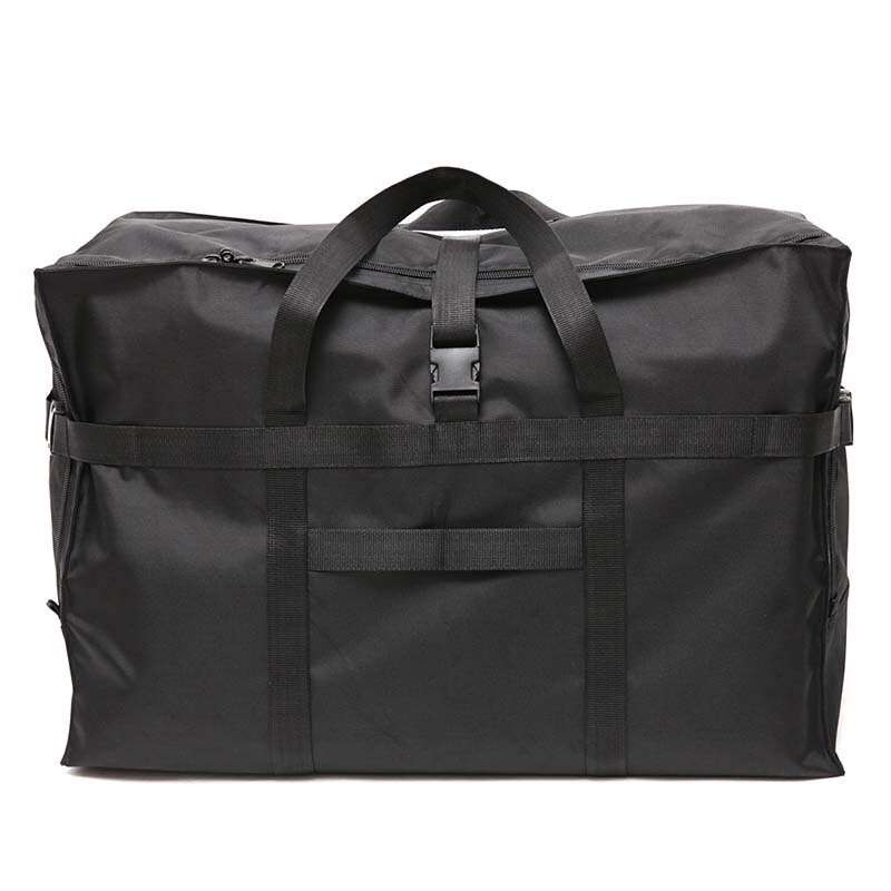 Waterproof Folding Travel Bags Men Large Capacity Luggage Bags Portable Men Women's Air Carrier Package Tote Travel Bag: Black