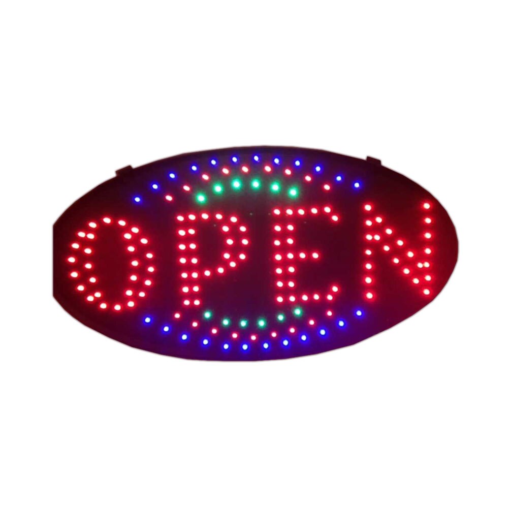 LED advertising Light Animated Oval LED Neon Light Open Sign