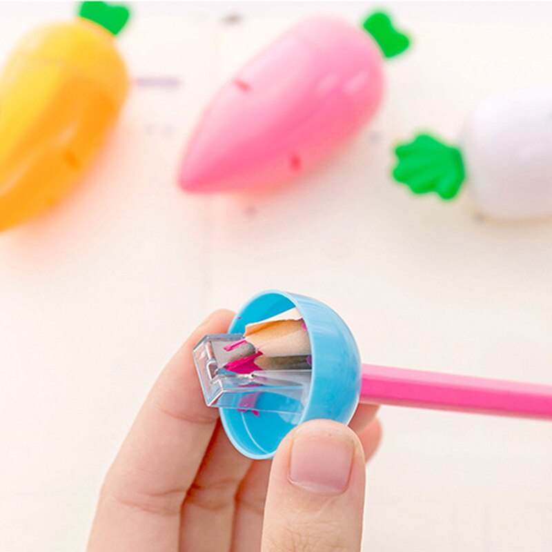 Pencil Sharpener Carrot Cute Cutter Portable for Kids Stationery School Classroom
