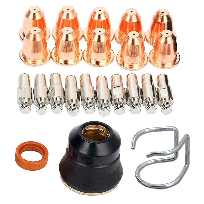 23pcs Plasma Cutter Torch S45 Accessory Kit PR0010 Electrodes PD0116-08 Nozzle R9JC: Default Title