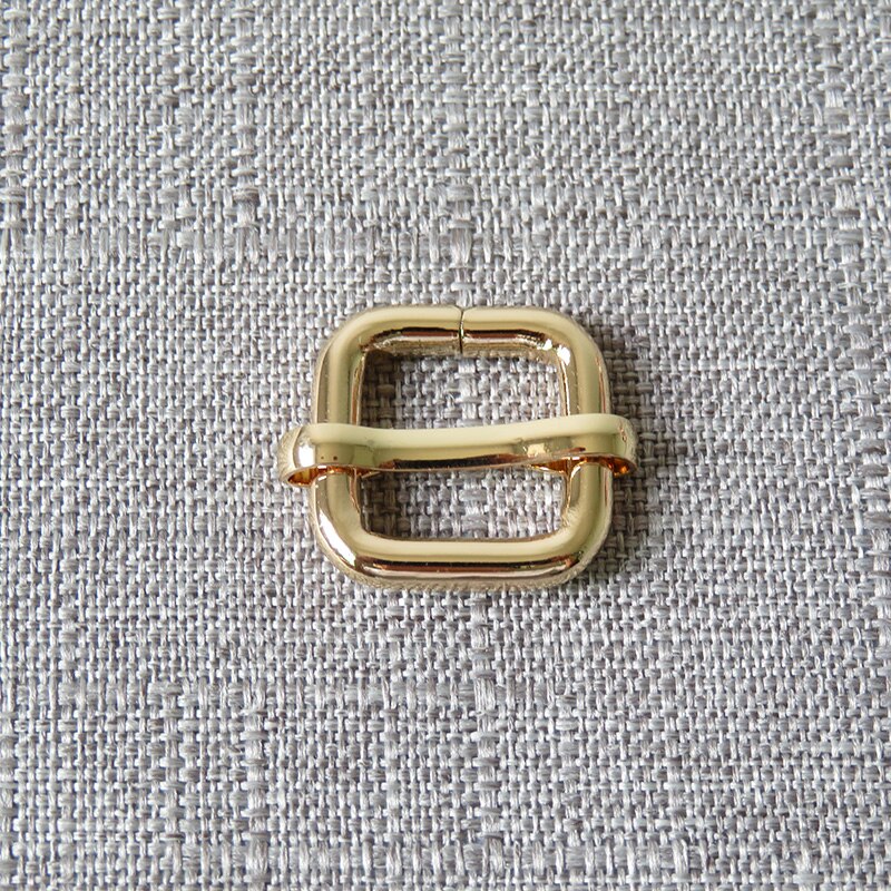 1 pièces 15mm métal ajusteur curseur matériel pour sac à dos sac à main chat chien collier couture accessoires sac à main sangles boucle de ceinture: Gold