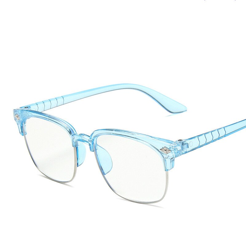 Firkantet brilleinnfatning barn optiske briller jente klare briller gutt blå lys briller barn vintage innfatning lys komfortabel: Blå gutt