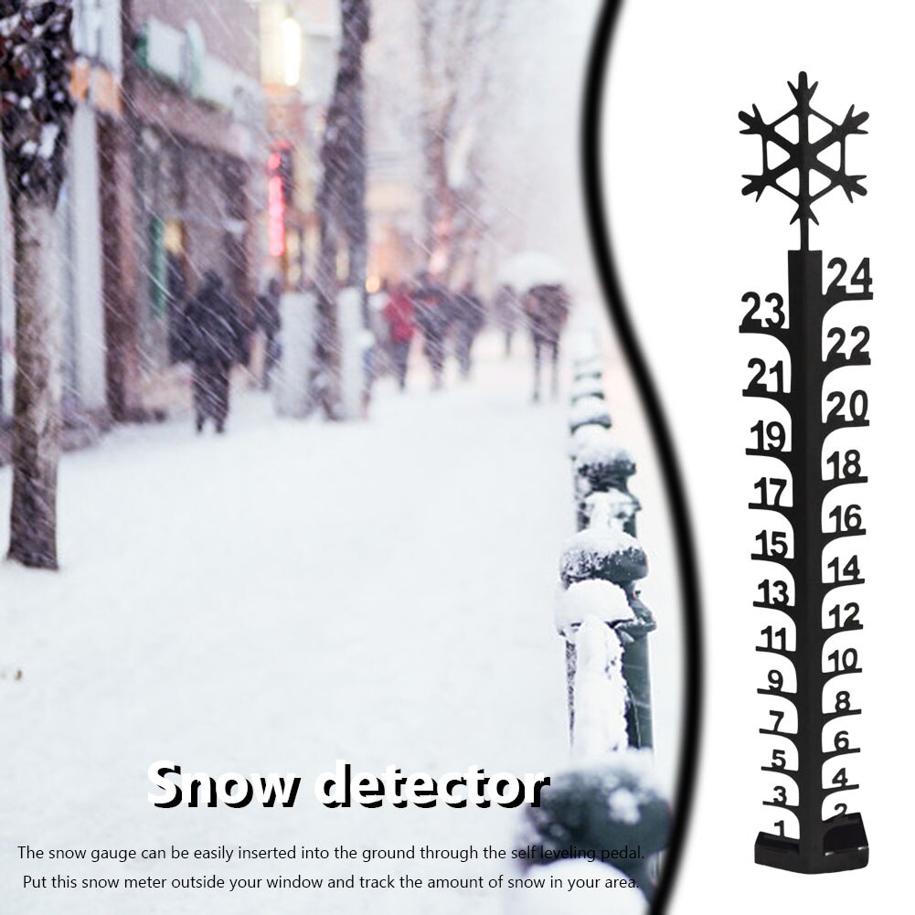 Cute Cartoon Shape Snow Gauge Christmas Snow Measuring Device Sculpture for Outdoor Yard Lawn Ornament Decor Supplies