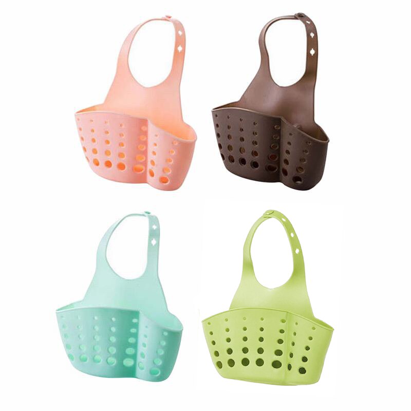 Keuken Gadgets En Accessoires Verstelbare Gootsteen Rek Plank Zeep Spons Opknoping Afvoer Bag Silicone Keuken Opslag Gereedschap: 4PC