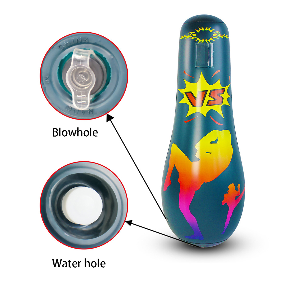 Vaso inflable Unisex para chico, saco de boxeo, saco de arena para niños, gimnasio en casa, Fitness, boxeo, entrenamiento, juguete para aliviar el estrés