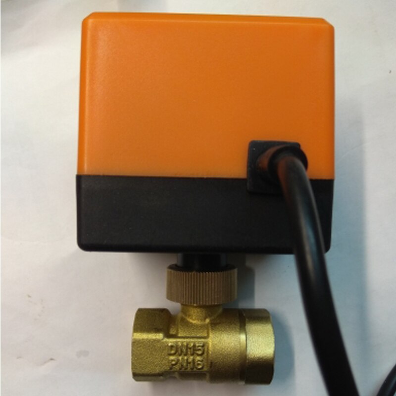 DC 12V G1/2" DN15 Brass 2 Way Motorized Ball Electrical Valve for Flow Control Tool Electrical Brass Motorized Control Valv