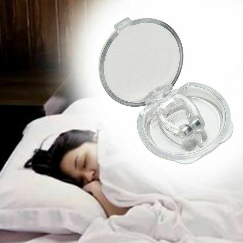 Silikone magnetisk anti snorken næse vejrtrækning snorke prop antisnoring enhed til sovende apnø næse klip med bæretaske