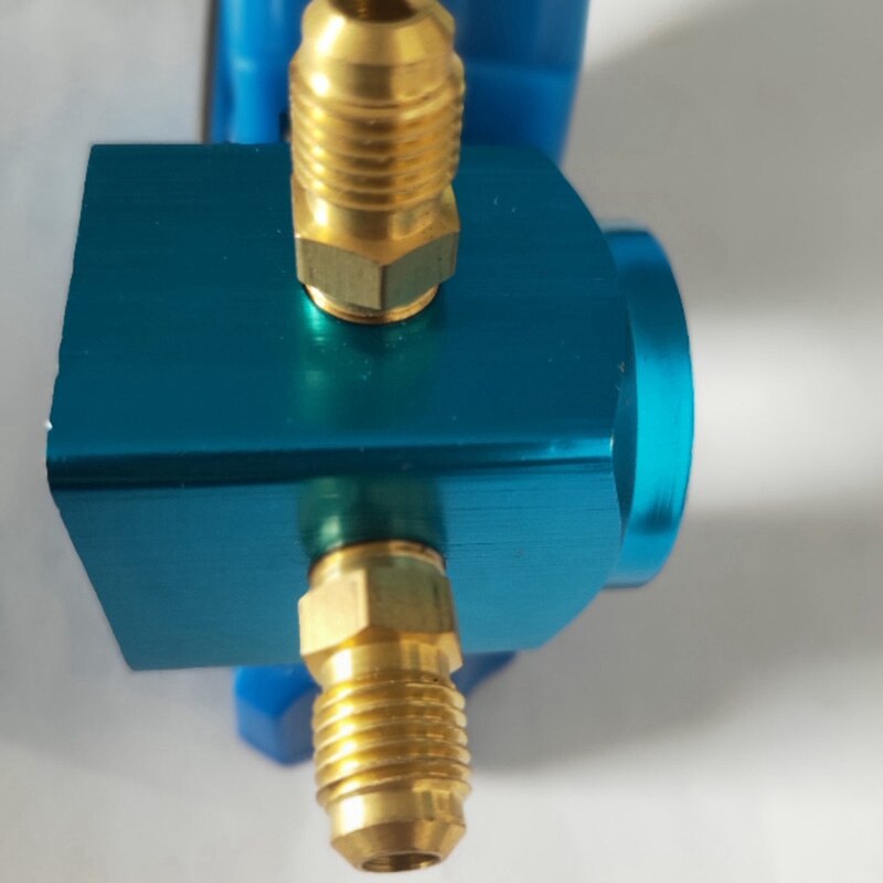 R410A R22 R134A Refrigerant High/Low Pressure Gauge 1/4 Auto Car Air Conditioning Refrigerant Pressure Gauge Tool Blue